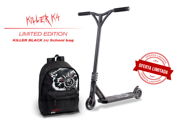 Patinete Bestial Wolf Killer K4 Edición Limitada con Mochila Patinete Bestial Wolf Killer K4 Edición Limitada con Mochila