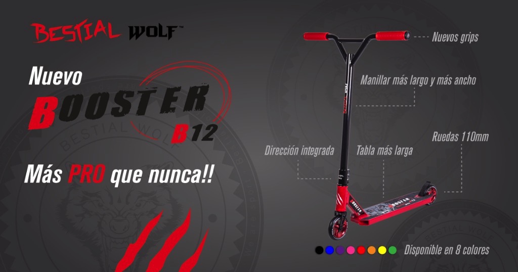 Patinete Scooter Bestial Wolf Booster B12